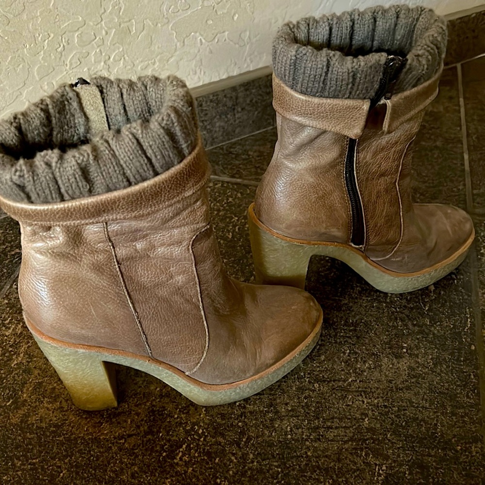 platform leather sexy boots